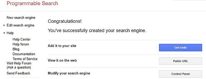 create google programmable search engine