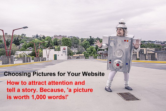how to choose pictures for a website