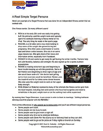 simple target persona example
