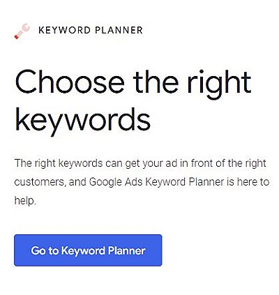 google keyword planner tool 