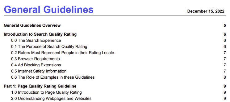 download quality rater guidelines